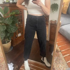 Black denim jeans